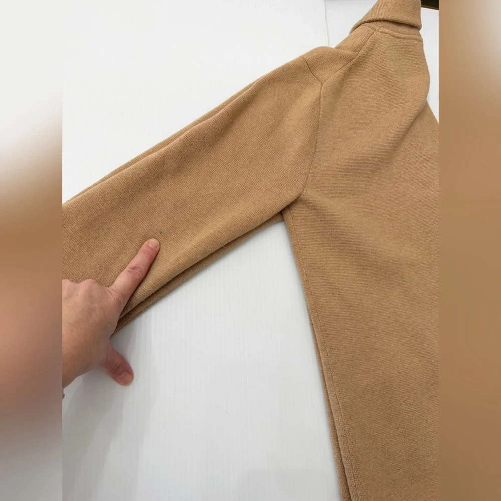J. Crew Camel Sophie Open Front Sweater Blazer Cardigan - S